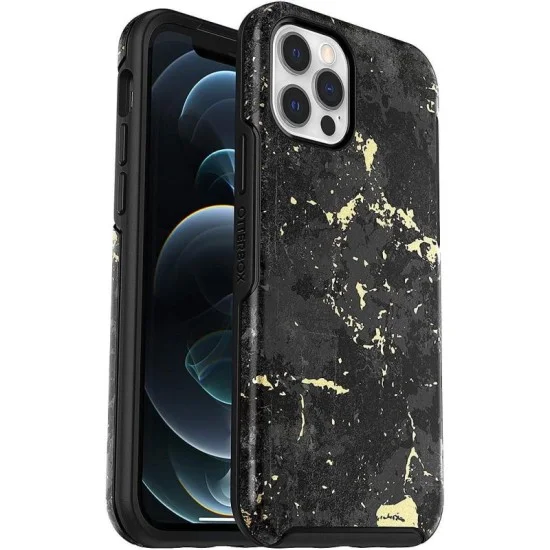 Cover Iphone 12 Pro Max Symmetry(Enigma Otterbox - Blacl/Gold)